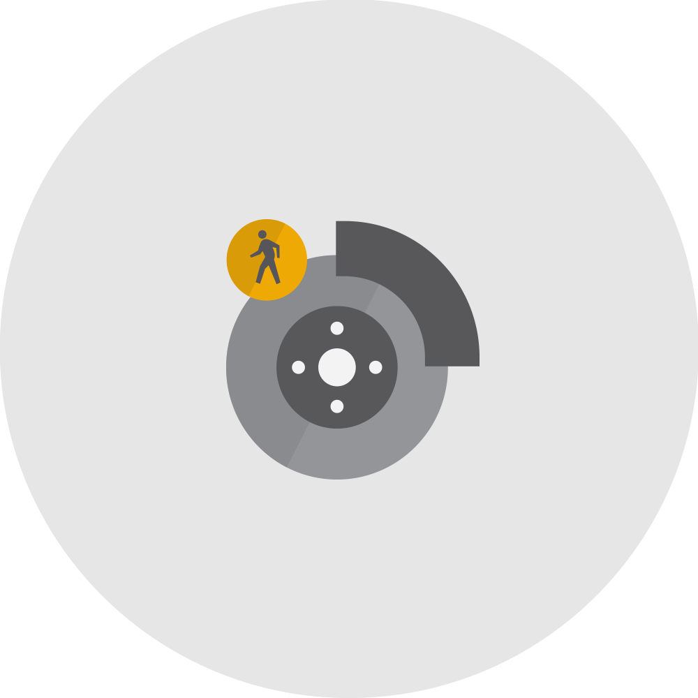 Front Pedestrian Breaking Icon