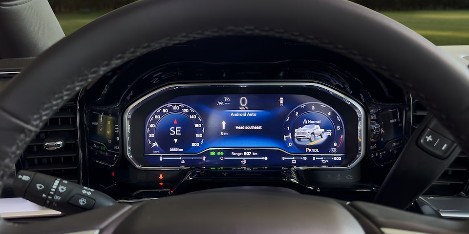 The Driver Assistive Instrument Cluster of the 2024 Silverado HD