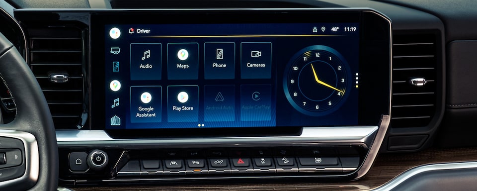 2024 Chevrolet Silverado Interior View of Steering Wheel and Dashboard