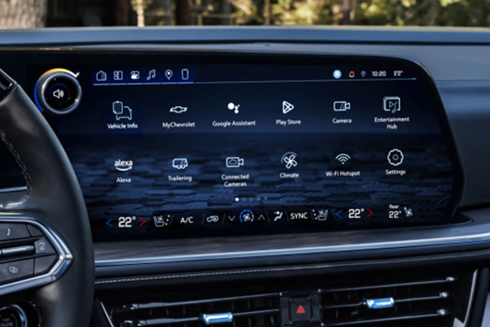 Close-up of the Infotainment System in the 2025 Chevrolet Suburban