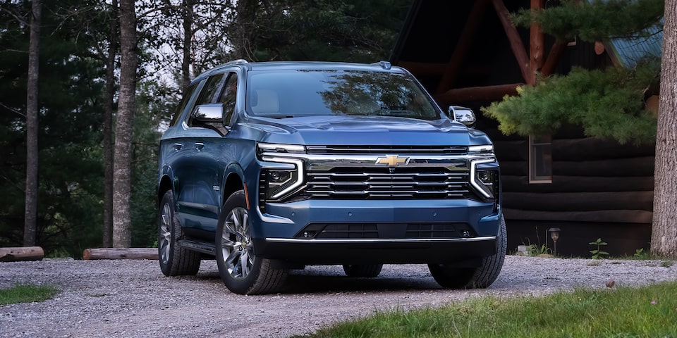 View of the 2025 Chevrolet Tahoe SUV Driving on a Sandy Path