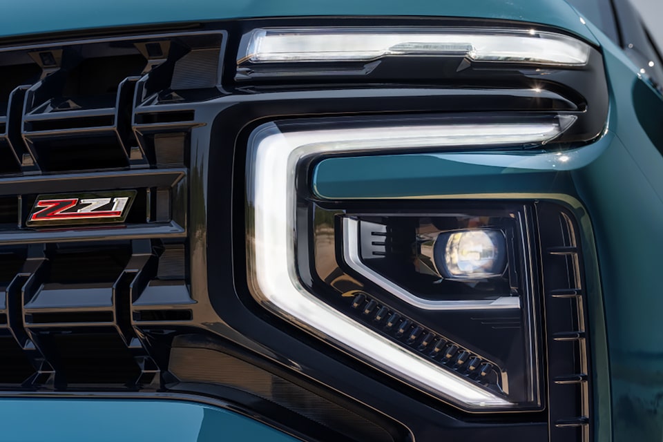 Close-up of a Headlight on the 2025 Chevrolet Tahoe SUV